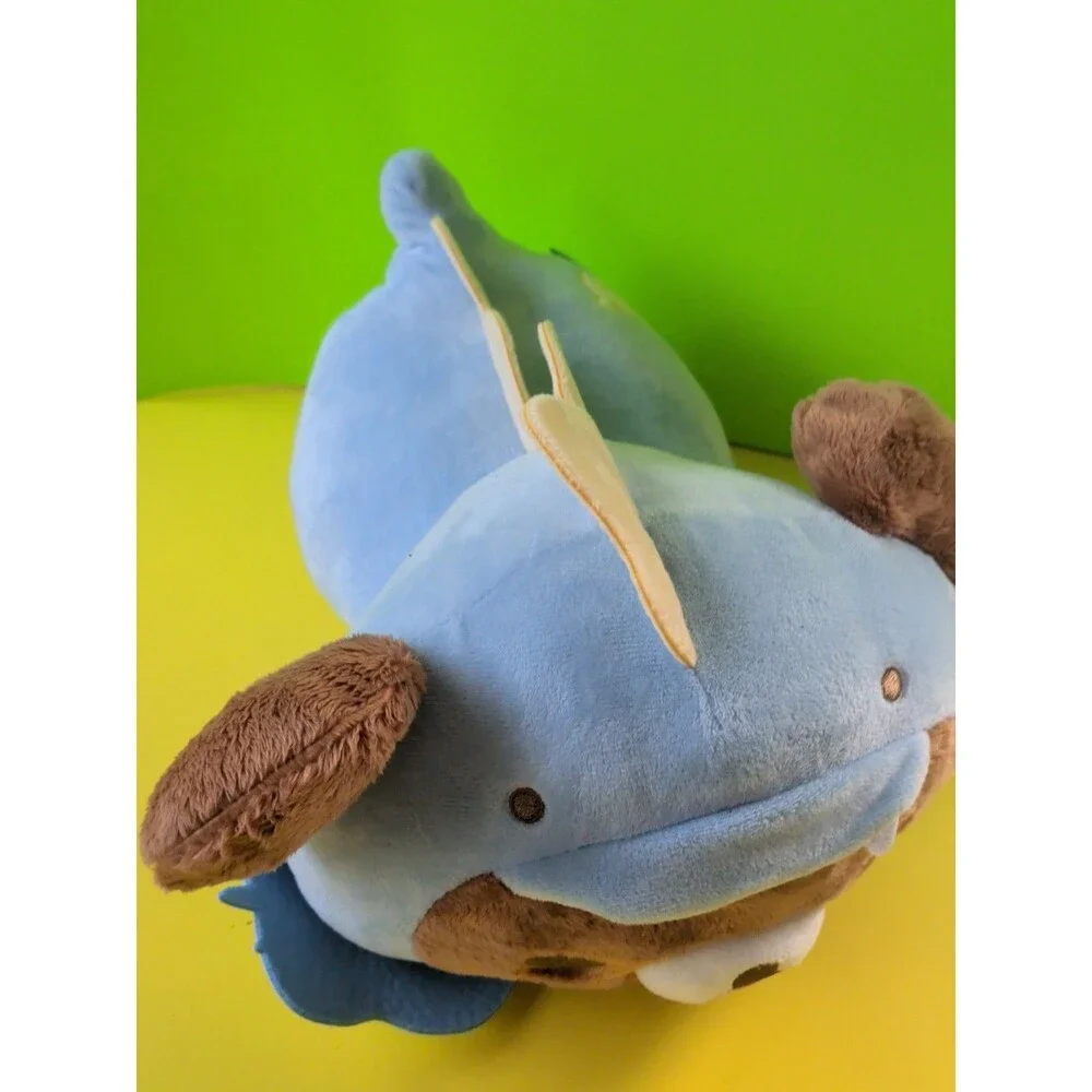 Rilakkuma Kyoryugokko Plush Blue Dinosaur Costume Laying Down Chairoikoguma